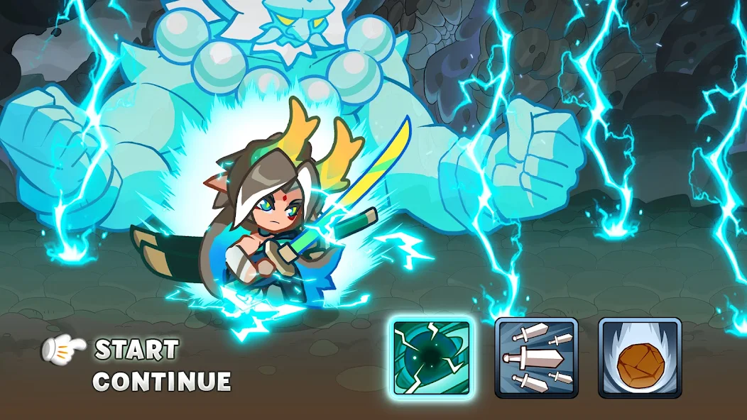 Captura de Monster Clash: Idle RPG Games con el equipo de campeones