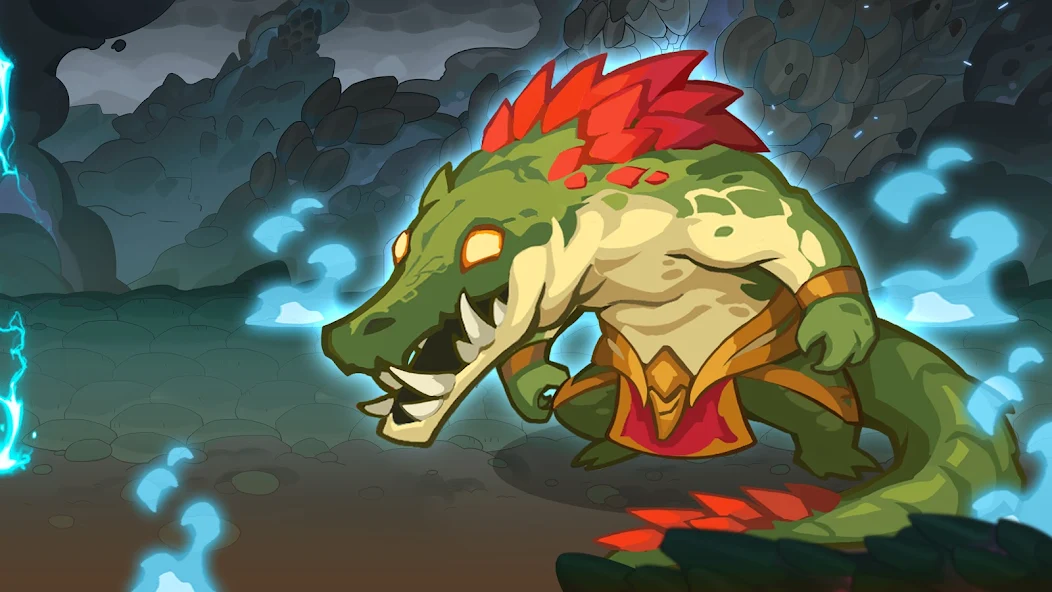 Captura de Monster Clash: Idle RPG Games subiendo niveles de la torre